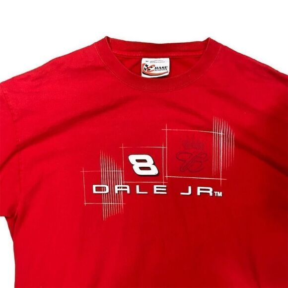 Vintage Dale Earnhardt Jr No. 8 Budweiser NASCAR Red T-Shirt M Chase Authentics - Picture 3 of 5